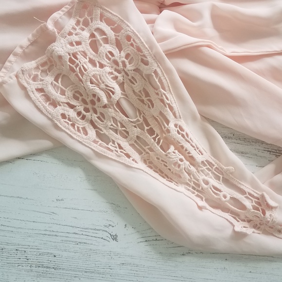 Charlotte Russe Blush Lace Romper - Picture 3 of 6